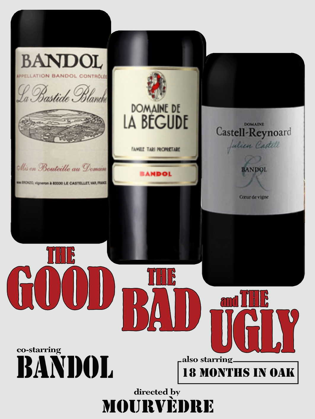 Bandol version of The Good, the Bad and the Ugly film poster